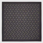 Gucci Unisex GG Print with Horsebits Silk Scarf-Black 6625763G0011000