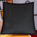 Gucci Unisex GG Print with Horsebits Silk Scarf-Black 6625763G0011000