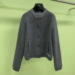 Cárdigan Gucci de lana acanalada y acolchado para mujer 807741XKEFH1189