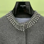 Cárdigan Gucci de lana acanalada y acolchado para mujer 807741XKEFH1189