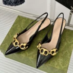 Gucci Women Slingback with Gucci Marina Chain 794372BNC801000