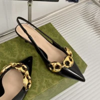 Gucci Women Slingback with Gucci Marina Chain 794372BNC801000 (1)