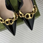 Gucci Women Slingback with Gucci Marina Chain 794372BNC801000