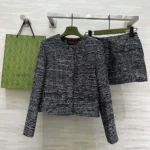 Gucci Women Striped Tweed Lame Jacket 789967ZAQ9N1138