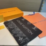 Louis Vuitton Unisex All About Monogram Scarf-Black M79225