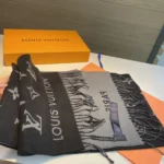 Louis Vuitton Unisex All About Monogram Scarf-Black M79225