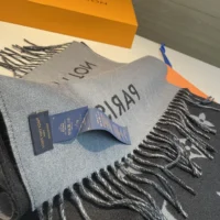 Louis Vuitton Unisex All About Monogram Scarf-Black M79225 (1)