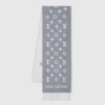 Louis Vuitton Unisex All About Monogram Scarf-Light Grey M79226