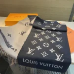 Louis Vuitton Unisex All About Monogram Scarf-Navy M79130
