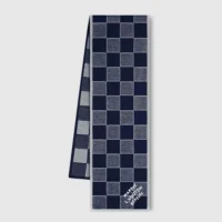 Louis Vuitton Unisex Damier Heritage Scarf-Black M90776 (1)