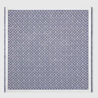Louis Vuitton Unisex Monogram Denim Shawl-Blue M71376 (1)