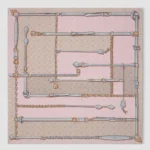 Louis Vuitton Women Denimgram Confidential Square 90-Pink M78097