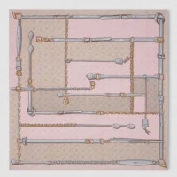 Louis Vuitton Women Denimgram Confidential Square 90-Pink M78097 (1)
