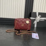 Chanel Damen Classic 11.12 Handtasche aus genarbtem, glänzendem Kalbsleder, goldfarbenes Metall, Weiß