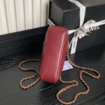 Chanel Damen Classic 11.12 Handtasche aus genarbtem, glänzendem Kalbsleder, goldfarbenes Metall, Weiß