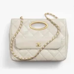 Chanel Women Small Tote Lambskin-Light Grey AS5036