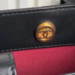 Chanel Women Small Tote Shiny Lambskin Gold Tone Metal AS5215