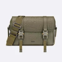 Dior Men Hit the Road Messenger Bag with Flap Khaki Dior Gravity Leather (1)