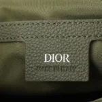 Dior Men Messenger Bag with Flap Khaki Dior Gravity Leather and Khaki Grained Calfskin