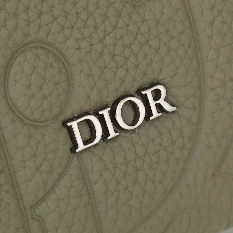 Dior Men Rider 2.0 Zipped Messenger Bag Khaki Dior Gravity Leather and Khaki Grained Calfskin
