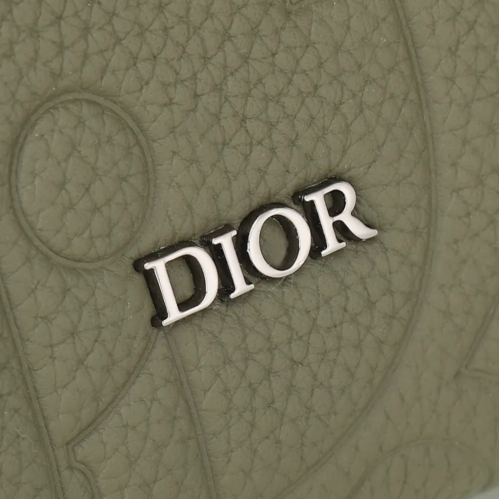 Dior Men Rider 2.0 Zipped Messenger Bag Khaki Dior Gravity Leather and Khaki Grained Calfskin