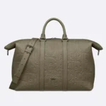 Dior Men Weekender 40 Khaki Dior Gravity Leather and Khaki Grained Calfskin