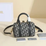 Dior Unisex Dior Groove 20 Bag Blue Dior Oblique Jacquard