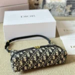 Dior Women 30 Montaigne Cigale Mini Bag Blue Dior Oblique Jacquard