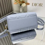 Dior Women Dior Groove 20 Bag Pale Blue Macrocannage Calfskin