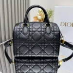 Dior Women Dior Groove 25 Bag Black Macrocannage Calfskin