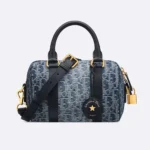 Dior Groove 20 Tasche aus blauem Dior Oblique Jacquard-Denim für Damen