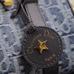 Dior Groove 20 Tasche aus blauem Dior Oblique Jacquard-Denim für Damen