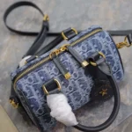 Dior Groove 20 Tasche aus blauem Dior Oblique Jacquard-Denim für Damen