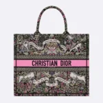 Dior Women Large Dior Book Tote Black Embroidery M1286ZEDO_M911