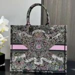 Dior Women Large Dior Book Tote Black Embroidery M1286ZEDO_M911