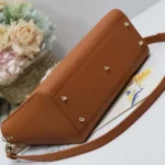 Dior Women Large Lady D-Sire My ABCDior Bag Dark Brandy Taurillon Leather