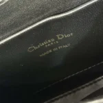 Dior Women Medium 30 Montaigne Avenue Top Handle Bag Black Ribbed Calfskin