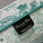 Dior Women Medium Dioriviera Dior Book Tote Aquamarina Toile de Jouy Embroidery