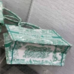 Dior Women Medium Dioriviera Dior Book Tote Aquamarina Toile de Jouy Embroidery