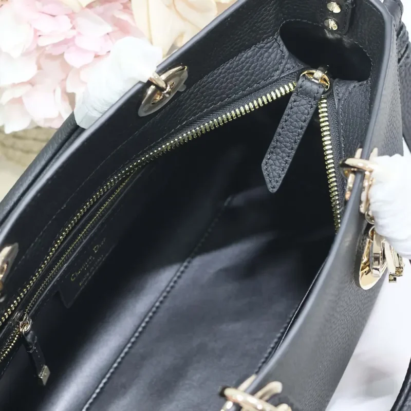 Dior Women Medium Lady D-Sire My ABCDior Bag Black Taurillon Leather