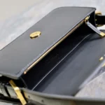 Dior Women Miss Dior Flap Bag Black Patent Calfskin