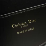 Borsa a patta Dior da donna Miss Dior nera, trapuntata Miss Dior in pelle di vitello integrale