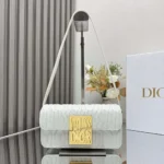 Dior Women Miss Dior Flap Bag Latte Quilted Miss Dior Allover Calfskin