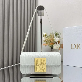Dior Women Miss Dior Flap Bag Latte Quilted Miss Dior Allover Calfskin