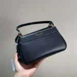 Dior Women Small Dior Key Bag Black Box Calfskin
