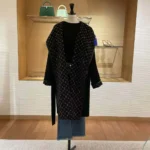 Cappotto con cappuccio da donna Louis Vuitton LV - Nero e bianco 1A4PE7