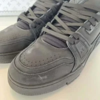 Louis Vuitton Unisex LV Trainer Distressed Sneaker-Black 1ADEQS (1)
