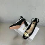 Dior Dam CD Forever Dior Pumps Svart Lack Kalvskinn