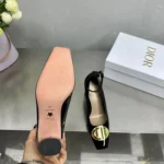 Dior Dam CD Forever Dior Pumps Svart Lack Kalvskinn