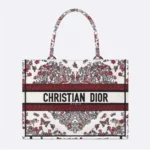 Dior Women Dioramour Medium Dior Book Tote Latte Embroidery M1296ZEEI